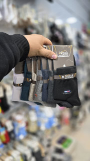 جوراب نیم ساق مردانه نخ پنبه طرح تامی کد 2208 ( 12 جفتی )