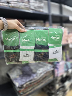 جوراب نیم ساق مردانه مرلین طرح mکد 2262